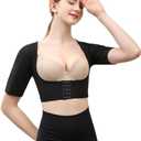 Shaper for Women Sleeveless Posture Corrector Shapewear Tops Shoulder and Arm Compression Sleeve (Large, Black)