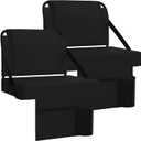 2pcs Stadium Seat for Bleachers with Back SupportPortable Bleacher Chairs with Back and CushionIncludes Shoulder Strap and Cup Holder, 11 inches x 16 inches x 14 inches