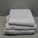 Fitable White Tablecloths for Rectangle Tables, 4Pack - 70 x 120 Inches - Reusable and Washable Table Clothes for 6-8 Ft Tables, Polyester Fabric Table Covers for Wedding, Party, Banquet