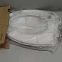 Bemis 7300SLEC Slow Close Toilet Seat, Easy Clean Hinges and Durable Plastic Seat, Made in USA, Elongated, White