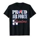 Proud Air Force Grandma Shirt US Heart Military Women. T-Shirt Size XL