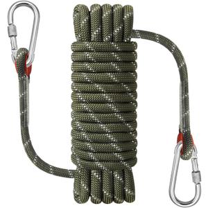 Anchor Rope with Hook, 1/2 in x 32 ft, 18 kN, Reflective Arm Green, Waterproof, Floating, for Boating, Marine, Mooring, Kayak, Sailing