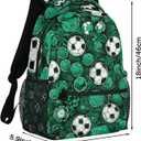 College Backpack for Women Men, Football Soccer Large Capacity School Bookbag, Lightweight Travel Backpack for Weekender Business Hiking