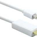 GE Mini DisplayPort to HDMI Adapter, Works with Laptops, Tablets, HDTV, Projectors, Full HD 1080p, 4K Ultra HD, Mac and PC Compatible, Compact Design, Portable, White, 33771