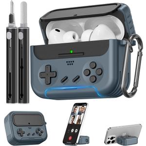 Inesore for Airpods Pro 3 Case Cover with Cleaner Kit,with Lock for Airpod Pro 3 (2025),Classic Cool Funny Game Console Hard Air Pods Pro 3 Case for Men Boy(Black)