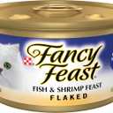 Purina Fancy Feast Wet Cat Food Flaked Fish and Shrimp Feast - (Pack of 24) 3 oz. Cans BB 6/2026