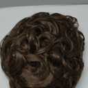 LONAI Curly Wig with Bangs for Women Long 23Inch Chocolate Brown Kinky Wigs with Wispy Bangs WIG006 Curly Gorgeous Shag Synthetic Wig for Daily Use Party Cosplay-Chocolate Brown