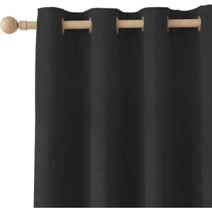 Blackout Curtains for Bedroom 96 inch Curtains,2 Panels,Black | Cutains for Bedroom,Thermal Insulated Grommet Window Drapes,Waterproof Blackout Curtains for Living Room,52 x 96 in,2 Panels