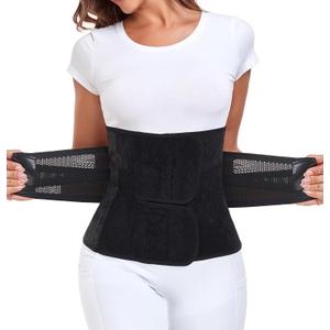 MAMODY Postpartum Belly Band  Postpartum Belly Wrap, Abdominal Binder Post Surgery C-section Recovery Support Belt After Birth Brace, Slimming Girdles (Midnight Black, L)