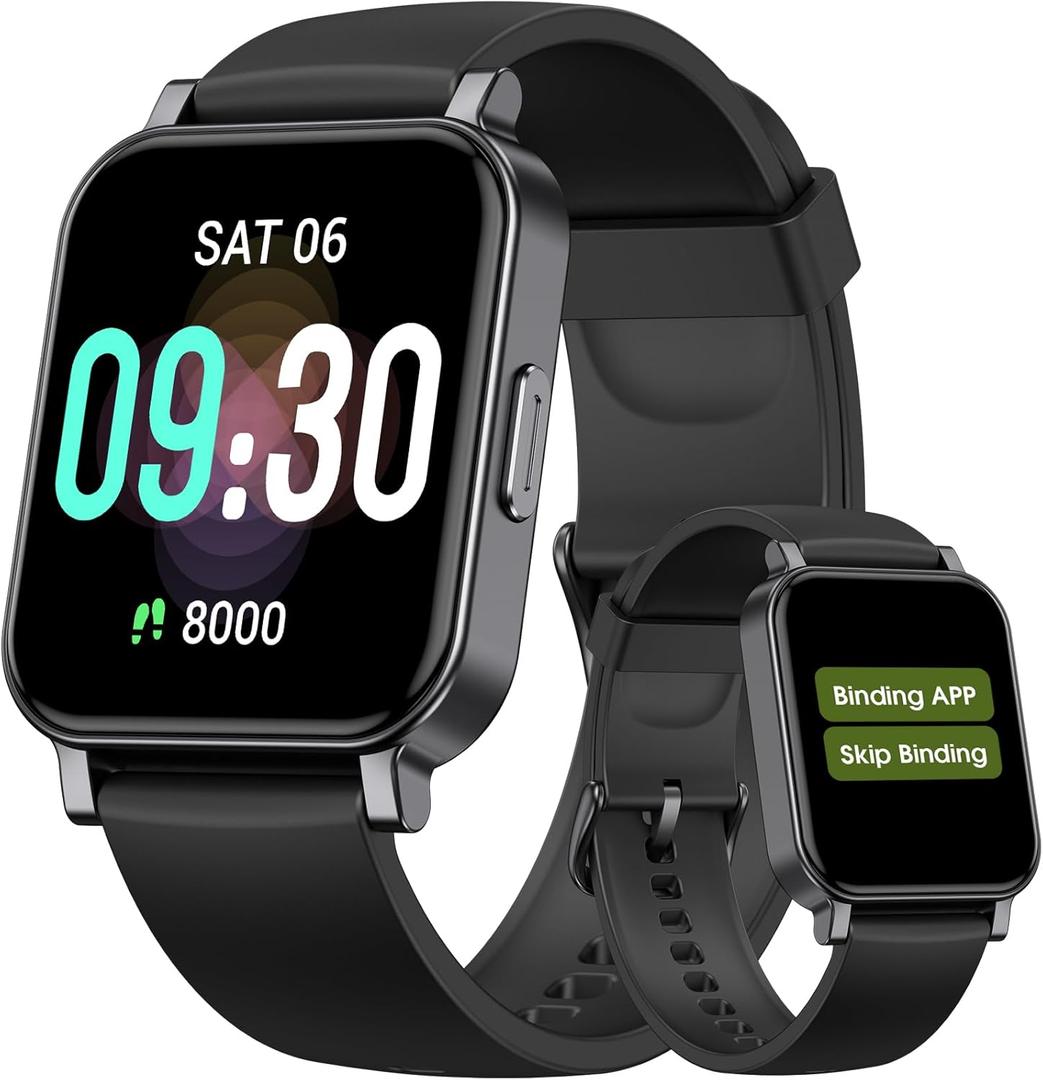 Pedometer Watch Senior Friendly No App/Phone Required, Waterproof Fitness Tracker Watch with Step Counter Calories/Sleep Tracker for Walking Running for Men Women (Black)