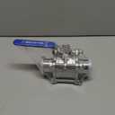 DERNORD 1.5" Sanitary Ball Valve Fits 1.5" Tri-Clamp Clover Stainless Steel 304, PTFE Lined, Two Way & Three Piece (1.5 Inch Tube OD Quick Clamp)