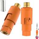 Under Sink In line Water Filter - Sediment Water Filter, Reusable Impurity Filter Attachment, 9/16" Female x 9/16" Male Thread Connector Size for Bathroom Kitchen RV Faucet Supply Lines (1 Pair)