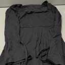 Women's Sexy Square Neck Bodice Dresses Long Sleeve Side Slit A-Line Mini Dress Cocktail Party Club Dress, Black (Medium)