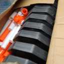 9 Packs Traffic Delineator Post Cone with Base, Traffic Cones Safety Cones Caution Cones Plastic Stanchion Chain Safety Barriers with 6.6 Feet Link Chain and S Hooks for Parking Lot (Orange)