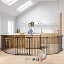 COMOMY 150" Baby Gate Extra Wide, Dog Gate for House Stairs Doorways
