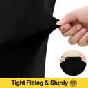 Smiry Spandex Tablecloth, Elastic Fitted Stretch Tablecloth for 6FT Rectangle Tables, Waterproof Washable Table Cover Skirt for Outdoor, Wedding, Banquet & Parties (Black, 72Lx30Wx30H Inch)