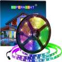 SUPERNIGHT 5050 RGB LED Strip Lights-32.8ft 600 LEDs, DC 24V Color Changing LED Lights Black PCB for Valentine Decor, Wedding Sparklers, Christmas Lights, Indoor Decoration (Only Light Strip) (RGB (Red, Green, Blue)