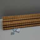 Cordless Bamboo Roman Shades, Custom Woven Wood Blinds, Lined Blackout Bamboo Blinds, Light Filtering Shades for Home, Windows, Doors, Color 204-03