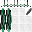 Replacement Parts for iRobot Roomba Combo & Vac Essential Series (RVG-Y1) 105X Y0140 Y0110 Q0120 Q0110 Q0520 104 105 106 108 1010 1020, 2 Main Brushes, 8 Side Brushes, 8 Filters, 1 Tool (19 Pack)