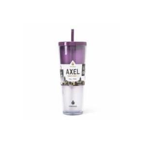 Manna™ Axel™ Plastic Tumbler & Straw Set - Purple