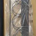 4 Panel Room Divider 6.8FT Steel Frame Screen Folding Privacy Divider Freestanding Partition for Home Office Bedroom, Black