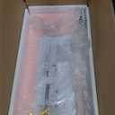 WOPITUES Floating Shelves with Metal Guardrail, Shelves for Wall Decor Set of 3, Wall Shelves for Bedroom, Bathroom, Kitchen, Living Room, Plants, Picture Frames, Art-Pink