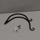 FEED GARDEN 2 Pack 8 Inch Hanging Plant Bracket Wall Hooks Decorative Plant Hangers for Outdoor Hanging Bird Feeders, Wind Chimes, Plant Baskets, Black