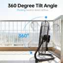 20 Inch Floor Fan,Heavy Duty Metal Industrial Fan - High Velocity Fan with 3 Speeds & Tilt, Powerful Metal Fan for Shop, Garage, Patio & Bedroom, Small