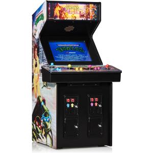 Numskull Quarter Arcades Teenage Mutant Ninja Turtles Collector's Edition Mini Arcade - 1/4 Scale Authentic Wooden Replica, Original ROM, Rechargeable Battery & 3W Speakers for Retro Enthusiasts