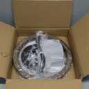 VILUXY Industrial Flush Mount Ceiling Light Fixture with Retro Wood Circle Shade for Hallway, Entryway, Bedroom, Balcony Passway 3-Light