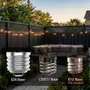25 Pack Edison Light Bulbs, 5 Watts E12 Candelabra Base ST35 Edison Replacement Bulbs, Bistro Light Bulbs Incandescent for Outdoor Patio, Vintage Light Bulb Warm White