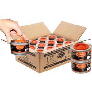 Luminar Resealable-Wick Chafing Fuel Cans, 24 Pack, 6 Hour - Premium Quality Burners for Food Warmers - No More Spills, Waste, or Hassle - Perfect for Convenient, and Long-Lasting Event Catering