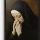 Nun Funny Bathroom Wall Art Print Poster, Famous Celebrity Vintage Funny Classical Clothespin, Humor Amusing Toilet Art Pinching Nose Decor Gallery 13 (Nun, 11 x 14 inches, Unframed)