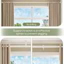 ALLZONE Tension Curtain Rod for Windows, 123 to 160 Inch, Heavy Duty Extra Long Curtain Rods, Non-Slip Bathroom Shower Tension Rod, Renter Friendly, Adjustable, Spring Loaded, White