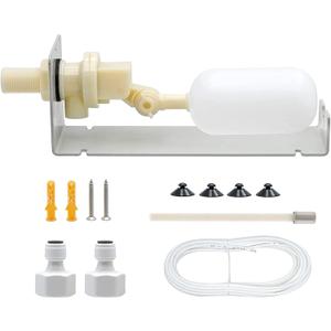 Water Fountain Auto Fill System AutoFill Water Level Kit, 1/4 Inch Tube with Adjustable Arm for Outdoor Fountain Pond Aquariums Aquaculture