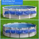 5 Packs Solar Cover Holder for Above Ground Pool(Top Rail 1.57-5.5 in), Adjustable Pool Solar Cover Hooks Fit Steel Wall and Frame Above Ground Pools, Pool Cover Holder for Storage, No Drilling