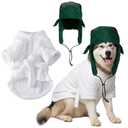 SilTriangle 2 Pcs Christmas Cousin Dog Costume Bathrobe with Hat Super Absorbent Quick Drying Towel Wrap Dog Pajama Cozy Drying Coat for After Bath Suitable for Dogs Weighing (L)