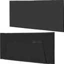 Modern Household Innovations Under Desk Privacy Panel 47 in. Wide Modesty Panel for Desk - 17 in. Tall Desk Skirt for Office Desk with Cable Management Net Perfect for 48 in. Work Station (Black)