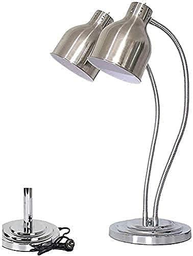 Kitchen Heat Lamp Food Warmer Single/Double Bulbs Buffet Carving Station lamp Display Heating Preservation Light,Portable 250 watt Heat Lamp (Color : Silver, Size : Double head) Kitchen Heat Lamp Food Warmer Single/Double Bulbs Buffet Carving Station lamp Display Heating Preservation Light,Portable 250 watt Heat Lamp (Color : Silver, Size : Double head)