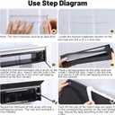 1 Set Mail Slot for Front Door, Aluminum Alloy Mail Slots Cover with Mail Catcher Bag Mail Slot Catcher for Door Mail Slot(12"2.7",Black)