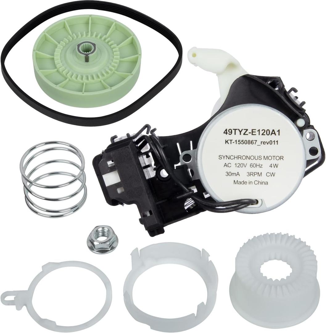 W10913953 49TYZ-E120A1 Washer Shift Actuator with W10721967 Pulley Clutch and W10006384 Drive Belt Compatible with Whirlpool Kenmore Maytag Amana Washing Machine Replaces W10815026 W10597177