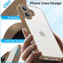 Shockproof for iPhone 16 Case, [Full Camera Protection] [Military-Grade Drop Protection] Protective Anti-Yellow Slim Translucent Matte Skin-Friendly for iPhone 16 Phone Case, Brown