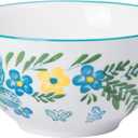 HomePop Ceramic 12-Pieces Dinnerware Sets,Dish Plates and Bowls Sets - Blue Turquoise