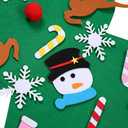 Topnradym DIY Felt Christmas Tree with Ornaments, 3ft Felt Christmas Tree for Xmas Gifts and Christmas Door Wall Hanging Decor (1 Pack)