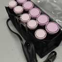 Remington Compact Ceramic Dual Voltage Hot Rollers for Long and Short Hair, Hair Setters, Hair Curlers, 1-1 " Purple/Black, 10 Piece Set
