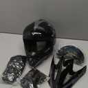 SPARK DOT Youth Motocross Helmet Kids Dirt Bike Helmets - Full Face, Lightweight & Breathable for Off-Road E-Bike BMX MX ATV (with Gloves Goggles Mask) 4Pcs Set, Large(59-60cm), Grey