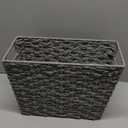 Gray Wash Split Rattique Shelf Tote 1 Pack Size 10 x 13.5