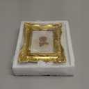 Vicenpal 6 Pcs Tiny Picture Frame Small Picture Frames Oval Frames Gold Vintage Baroque Ornate Antique Frames Resin Oval Frame Table Display Frame for Home Wedding(Elegant Style)