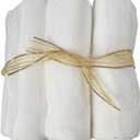 Baby Washcloths, Made from 100% Viscose from Bamboo - Ultra Soft Absorbent Newborn Bath Face and Body Towels - Reusable Baby Wipes for Delicate Skin, Make-Up Remover 10" x 10" - 6 Pack, White