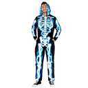 Morph Electric Skeleton Costume for Men, Adult Skeleton Jumpsuit, Halloween Skeletal Outfit for Men, XX-Large, Blue